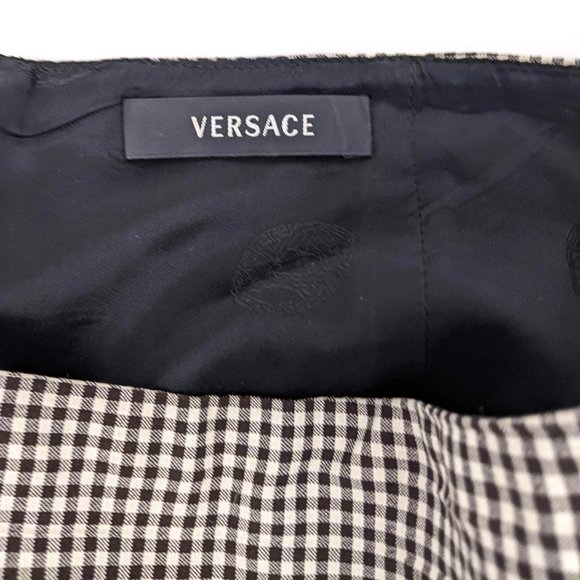 Versace Gingham High Waisted Mini Skirt - IT42/6 - Picture 4 of 6